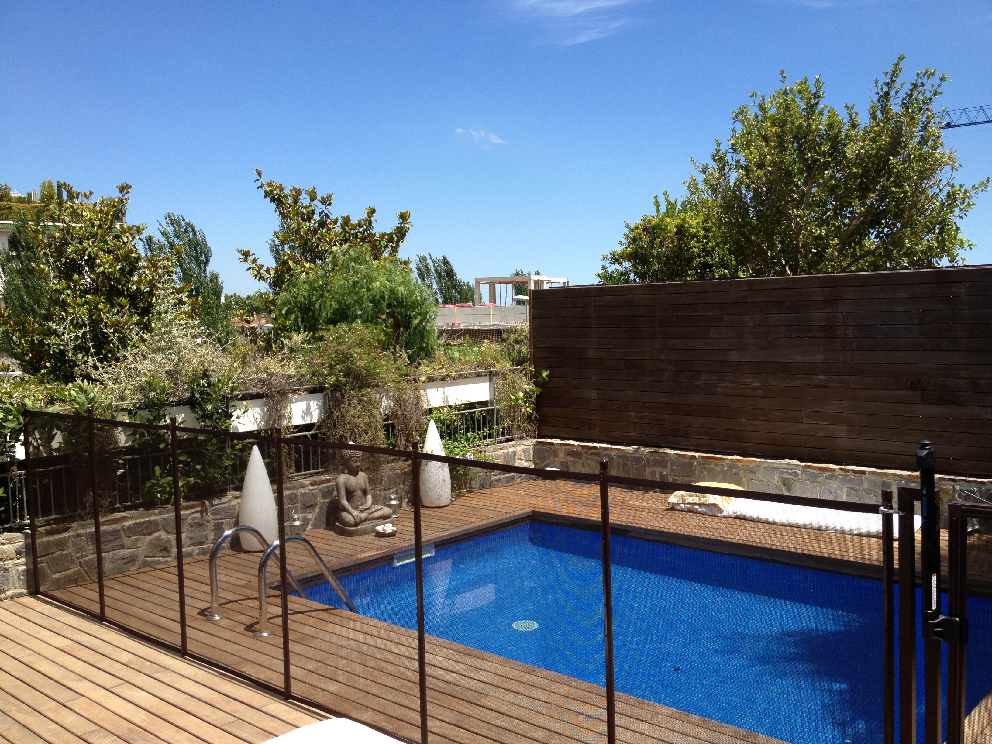 piscina elegancia valla seguridad madera protecbaby decoracion jardines hogar